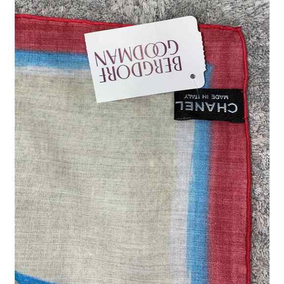 Chanel 17C Coco Cuba CC Pink Graffiti Cotton Bandana Handkerchief Scarf Wrap - Picture 7 of 10